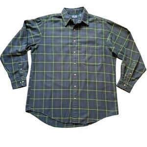 Lands’ End Viyella Cotton Wool Blend Tartan Shirt Large Tall